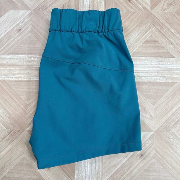 Lululemon Green Shorts Sz 4 Athletica High Rise Pull On WMNS Shortie Active Teal - Picture 4 of 5